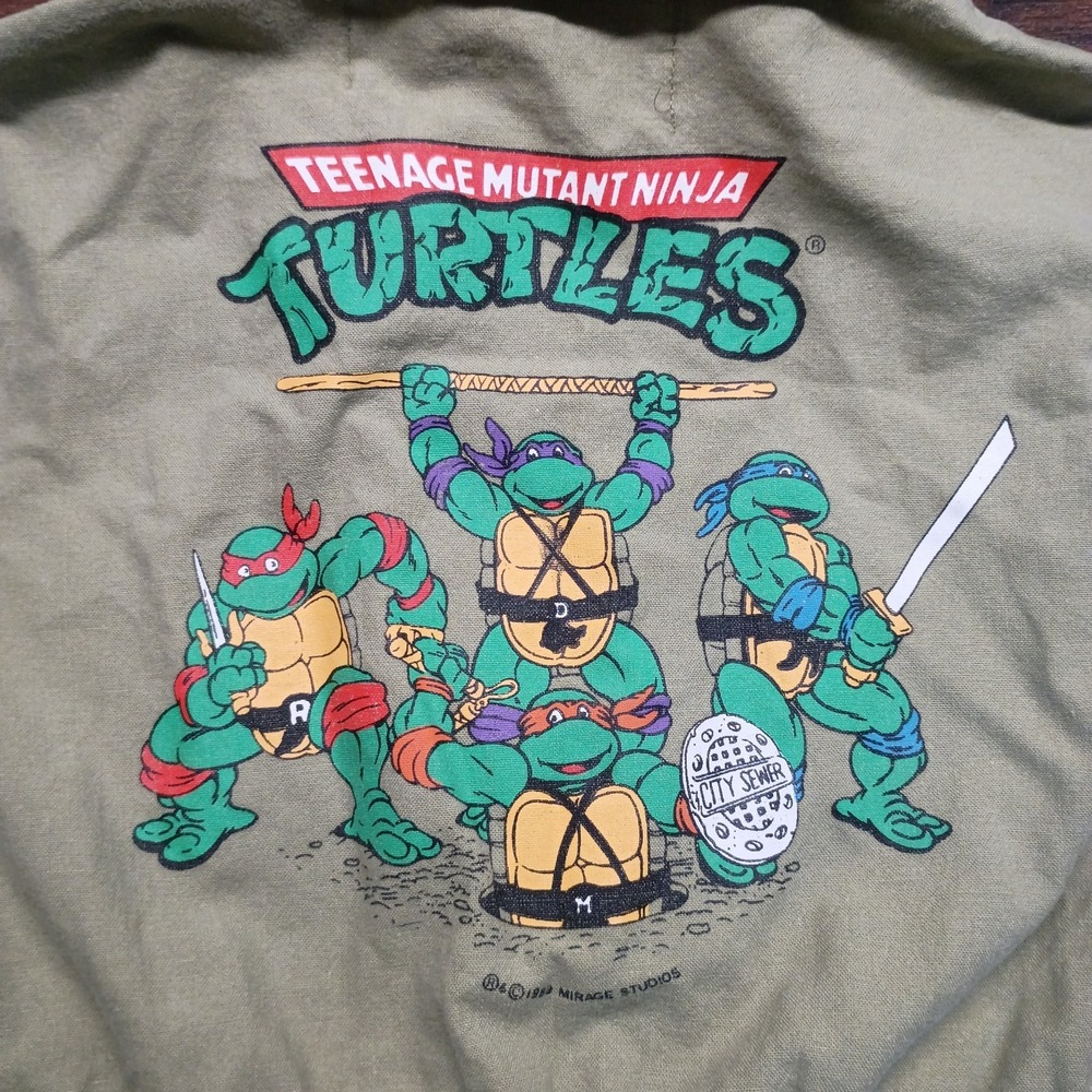 Vintage 1989 Teenage Mutant Ninja Turtles Mirage Jumpsuit Costume Size 6 Green - Picture 9 of 14